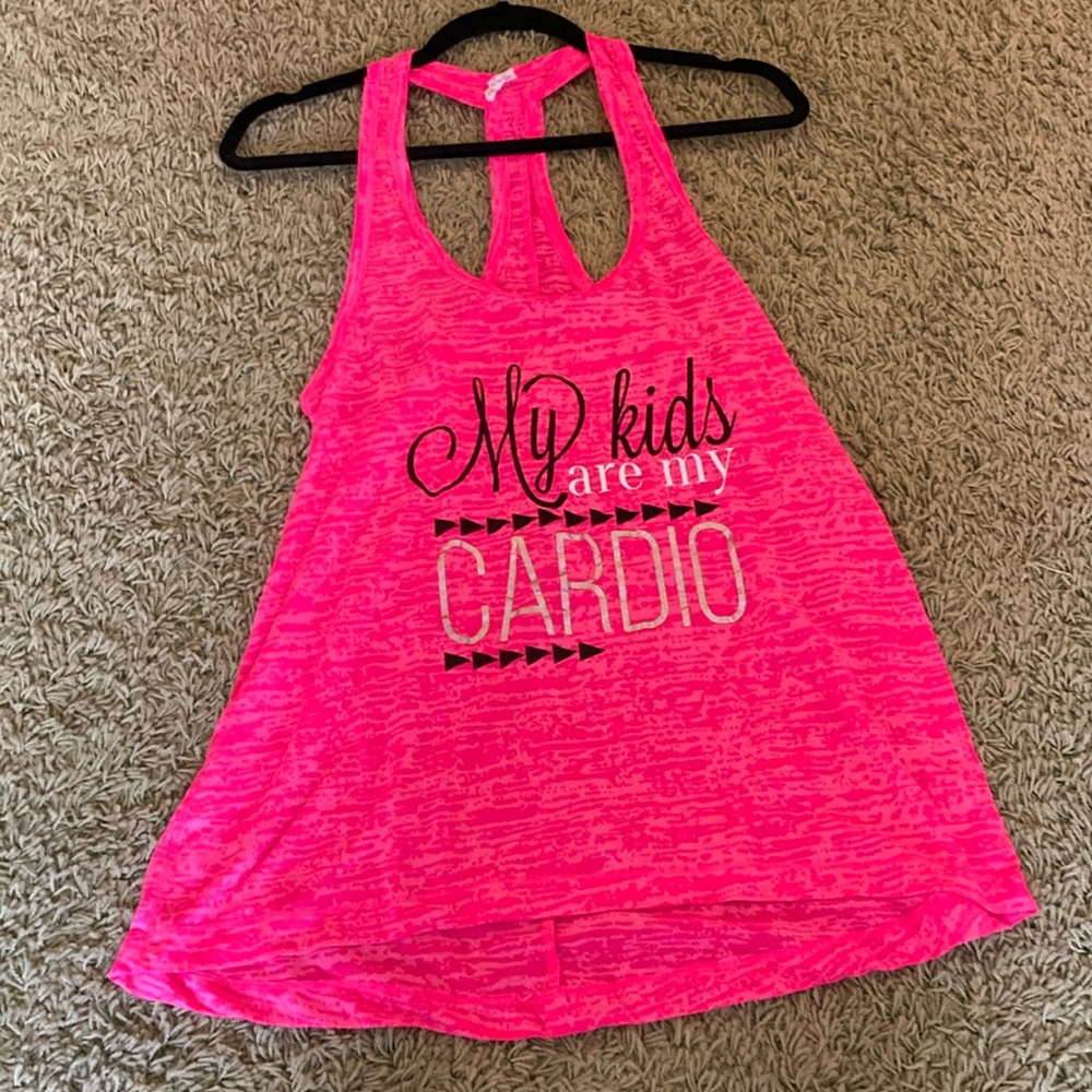 Pink, Medium, workout tank top